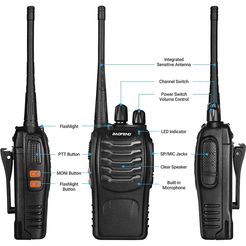 BF Baofeng 888 two-way walkie-talkie kids toy walkie-talkie bluetooth walkie-talkie