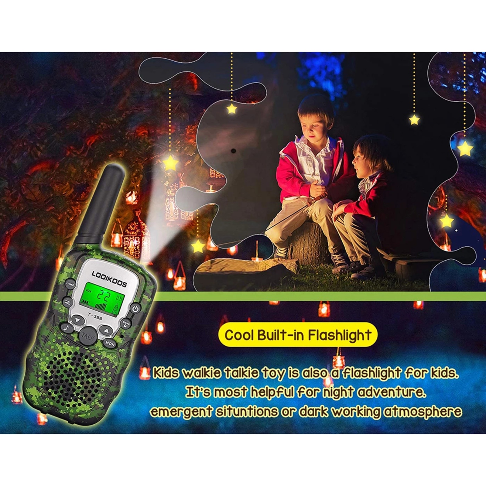 Camouflage Color 3-5km 22 Channels Two Way Smart Phone Range Radio Kids Toy Mini Mobile Wireless Walkie Talkie Celular