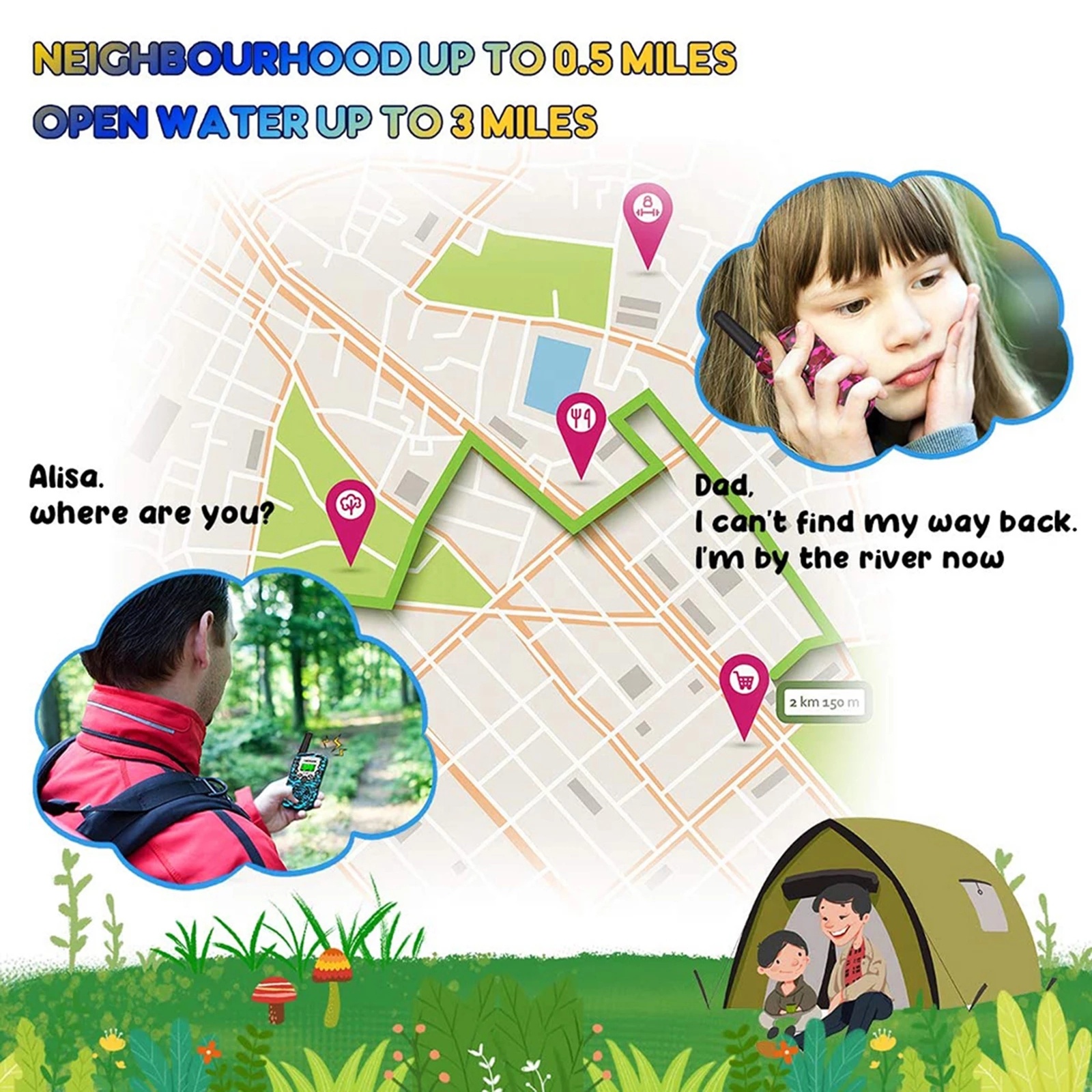 Camouflage Color 3-5km 22 Channels Two Way Smart Phone Range Radio Kids Toy Mini Mobile Wireless Walkie Talkie Celular