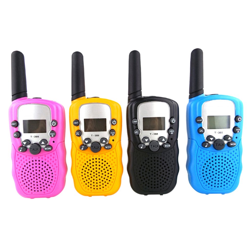 2PCS T388 Walkie Talkie Children 2 Pcs Children's radio Walkie-Talkie Kids Birthday Gift Toys For Boys Girls 100-3000M R