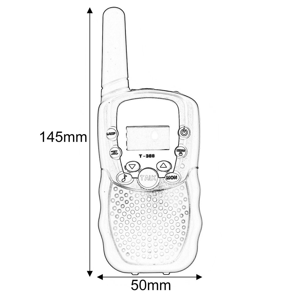 2PCS T388 Walkie Talkie Children 2 Pcs Children's radio Walkie-Talkie Kids Birthday Gift Toys For Boys Girls 100-3000M R