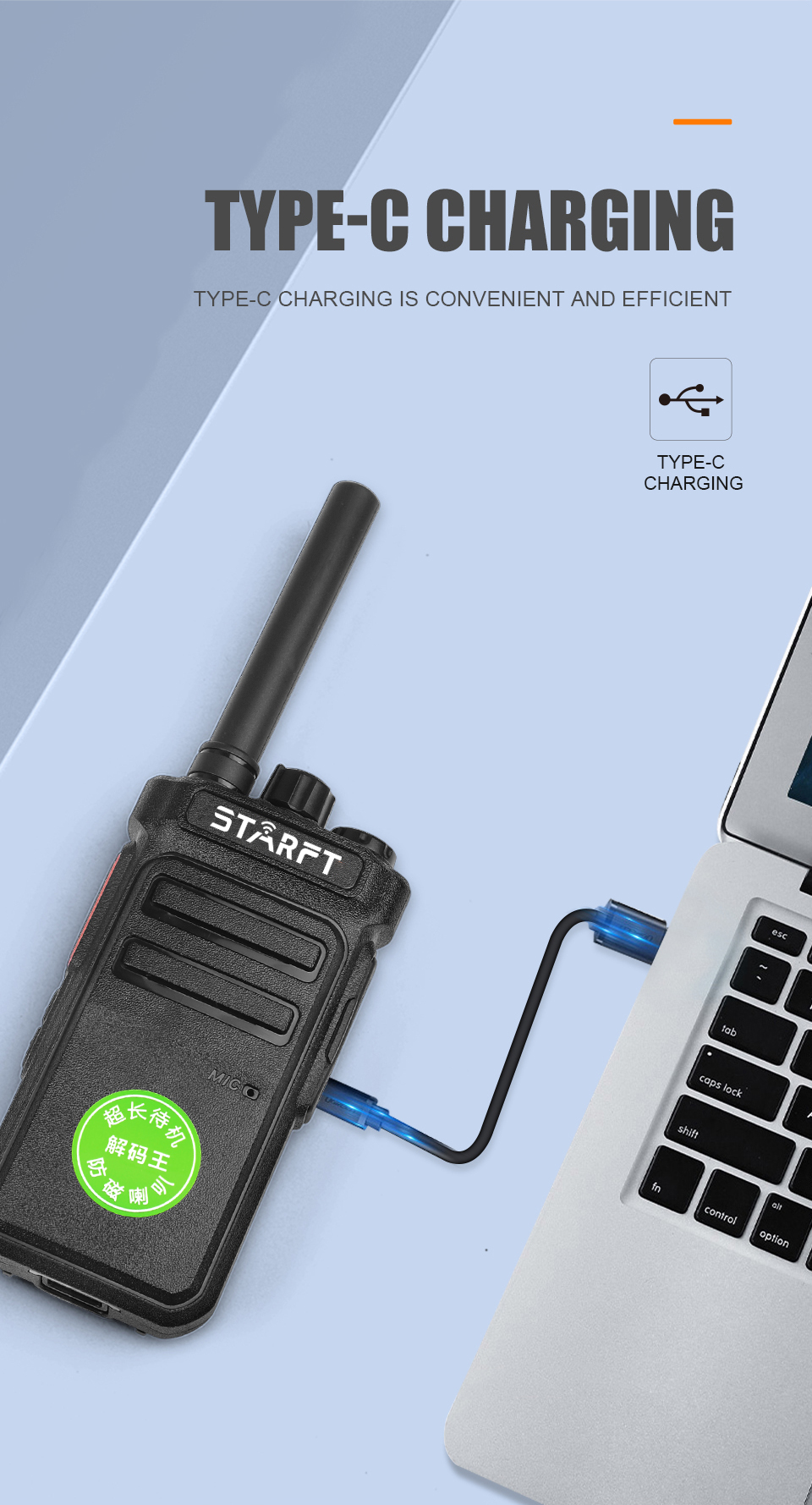 Starft CD101   Mini FM Transceiver 3KM Toy Professional Walkie Talkie