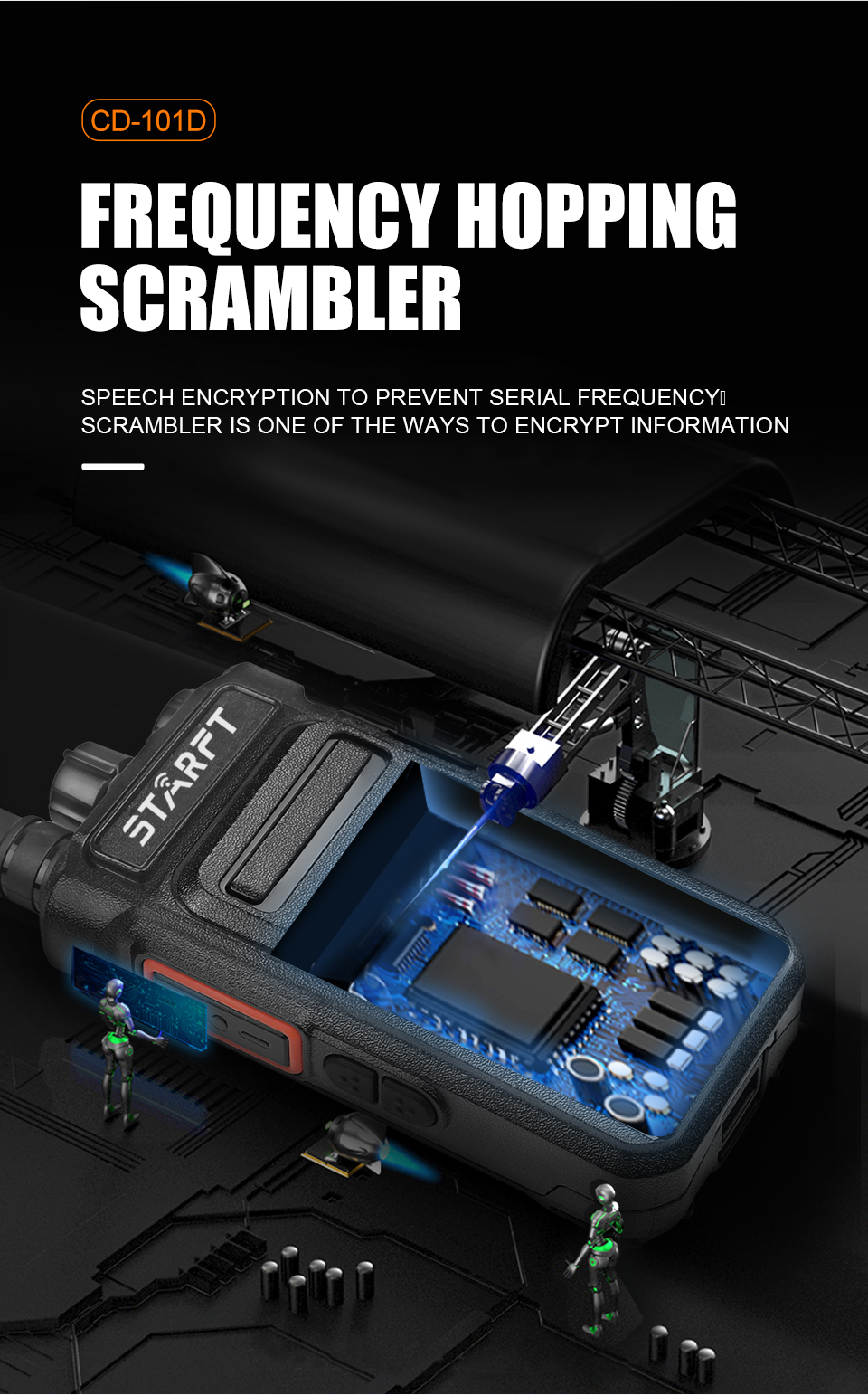 Starft CD101   Mini FM Transceiver 3KM Toy Professional Walkie Talkie