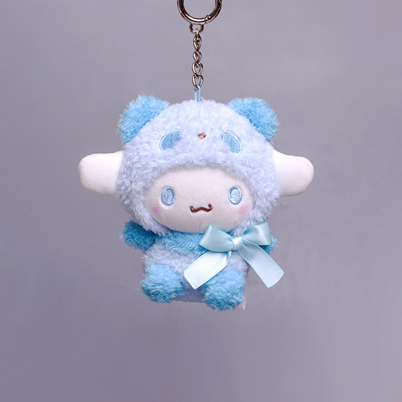 Kawaii Sanrio Keychain Plush Pendant Anime Stuffed Animals Cute Cinnamoroll Plushy My Melody Plushie Keychains Gift Toy 