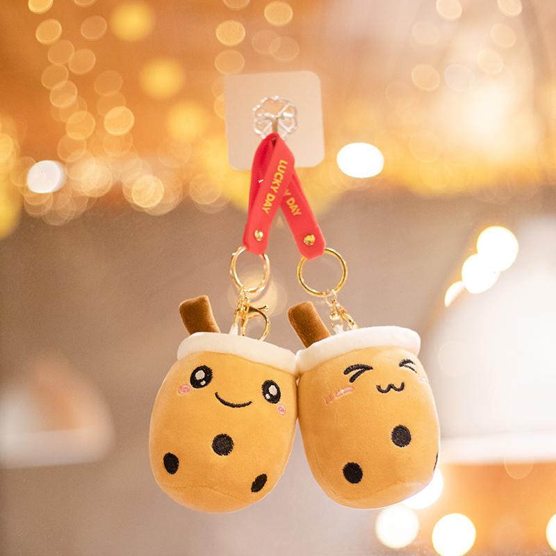  Stuffed Boba Keychain Bubble Milk Tea Peluches Plushie Plush Keychain Toy