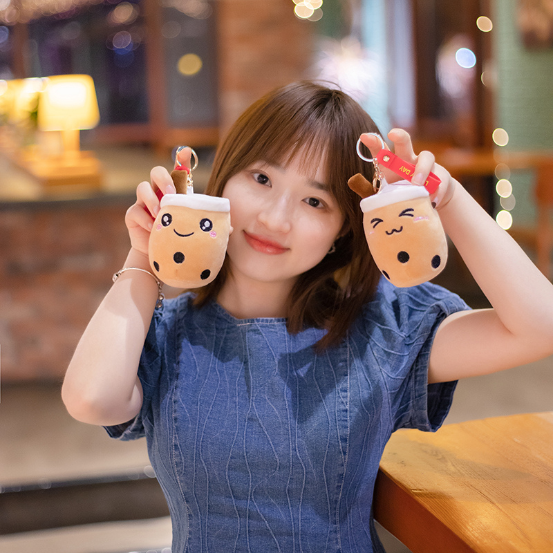  Stuffed Boba Keychain Bubble Milk Tea Peluches Plushie Plush Keychain Toy