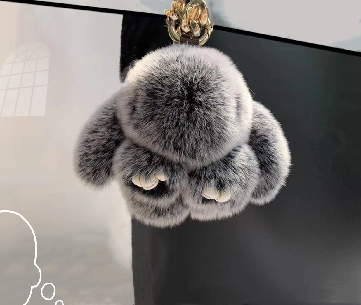 s direct cute cute rabbit plush pendant bag accessories car key chain Animal doll