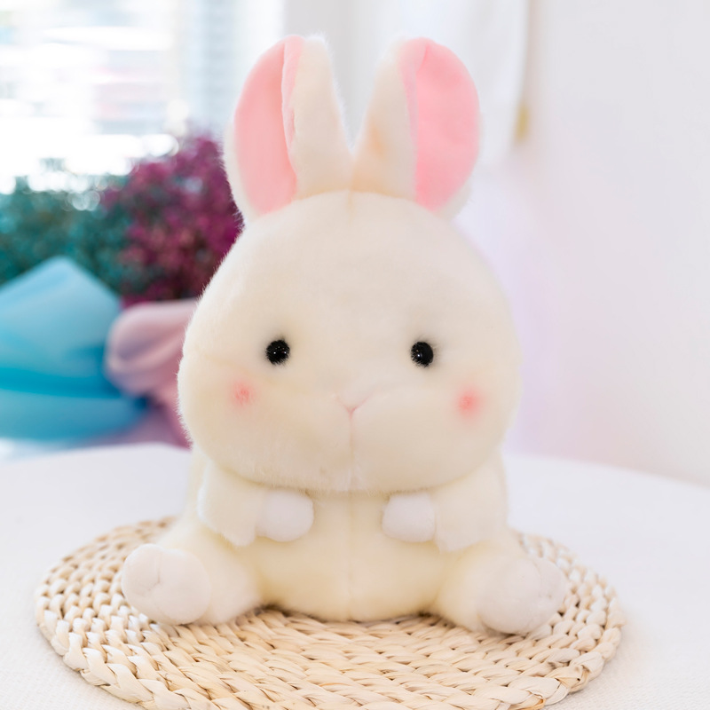 Greenmart Rabbit Keychain Pendant  Plush Toy White Rabbit Doll Doll Bag Plush Hanging Decoration Trumpet Claw Mach