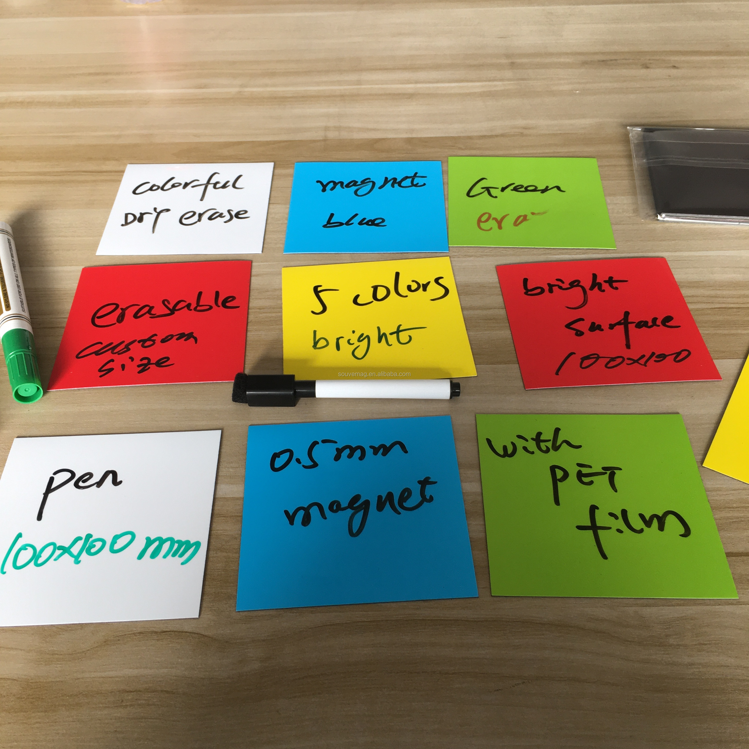 Inseparable Waterproof Washable;Bright Colorful Magnetic Dry Erase Labels,erasable label sticker magnets for organized