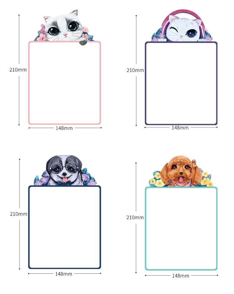  Lovely Animal Fridge whiteboard Magnetic Dry Erase Whiteboard