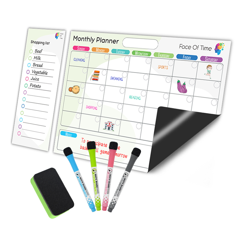 Ready To Ship Magnetic Whiteboard Planner Shopping List Monthly Planner Set For Fridge