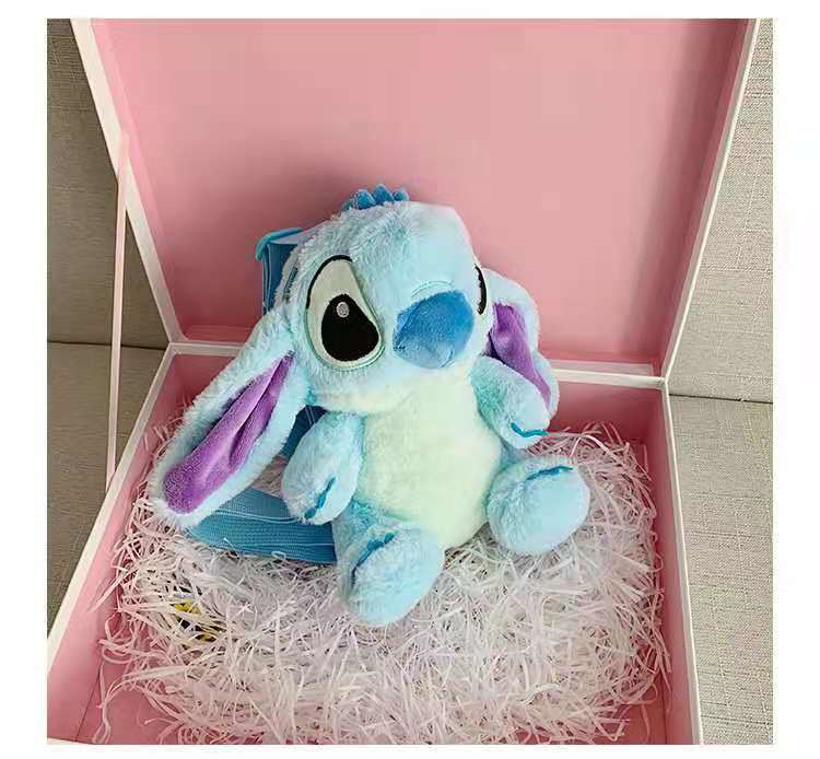Stitch & Lilo Plush Backpack Anime Figure Stuffed Doll Kawaii Stitch Toys Children's Girls Boys Knapsack Kindergarten Ki