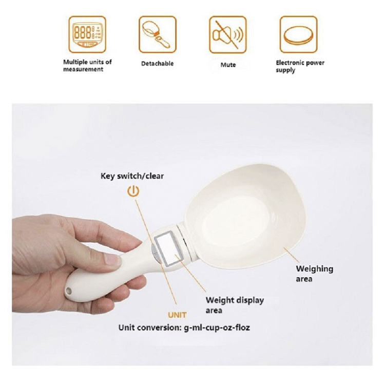 Pet Food Scale Electronic Measuring Tool The New Dog Cat Feeding Bowl Measuring Spoon Kitchen Scale Digital Display 250m