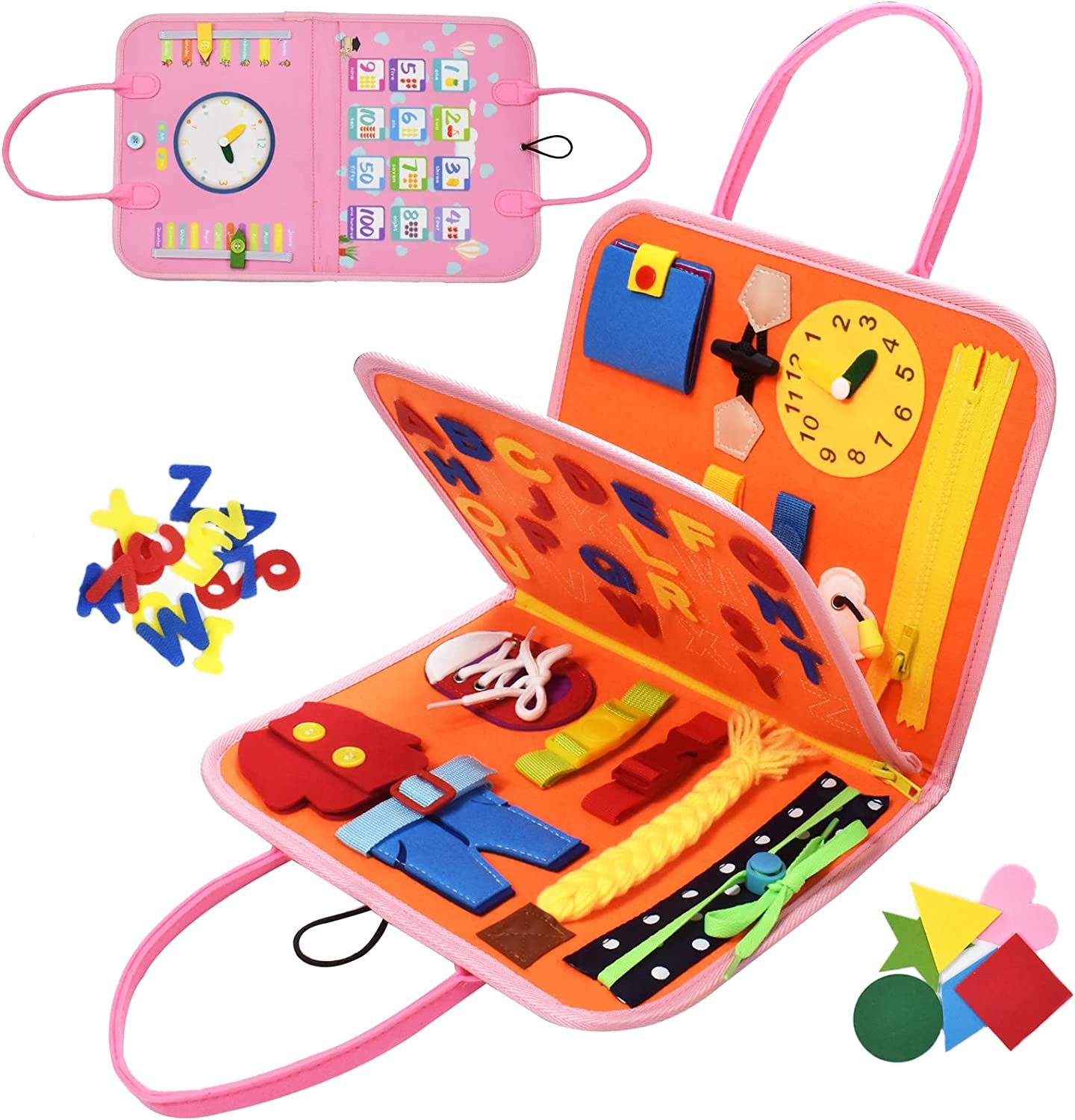   Montessori functional board multifunction shape matching math busy board learning