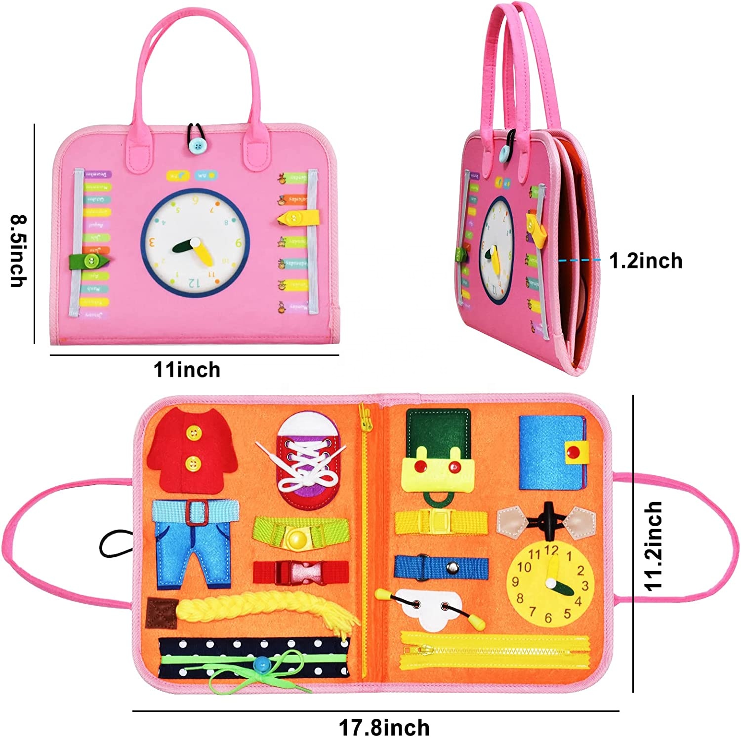   Montessori functional board multifunction shape matching math busy board learning