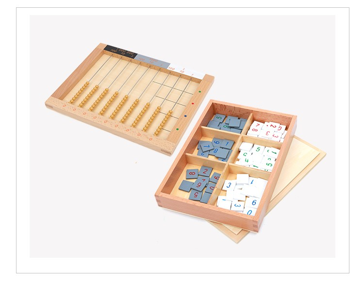 Montessori Math Toys Early Educational Montessori Math Toy Preschool Mathematics Flat Bead Frame toys