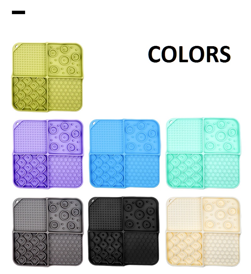 New Hot Selling Lickmat Food Grade Silicone Slow Feeder Bowl with Suction Cups Pet Licking Mat for Dogs and Cats