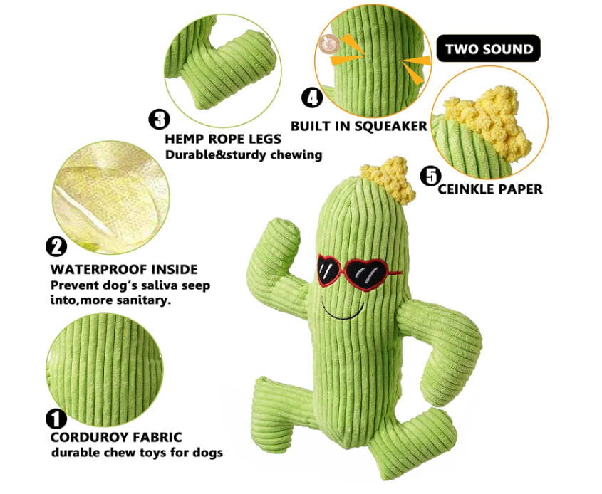  molar cute cactus plush funny sounding  dental care durable low-price luxury hot sell dog pet toy