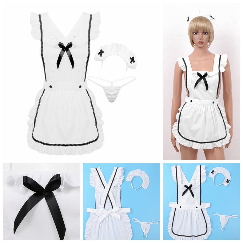 Amazon Hot Sale Maid Uniform Sexy Lingerie Cosplay Costume For ladies