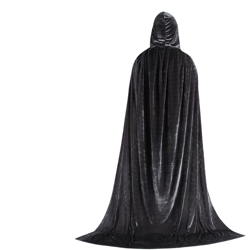   ized Hooded Cloak Long Velvet Vampire halloween costume