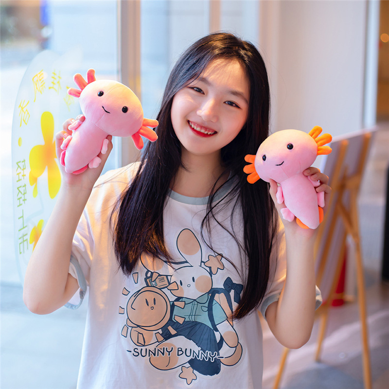2022 Newest Cartoon Plush Axolotl Plush Toy Kawaii Animal Axolotl Plush Figure Doll Toy Cartoon Pink Stuffed Doll Gifts