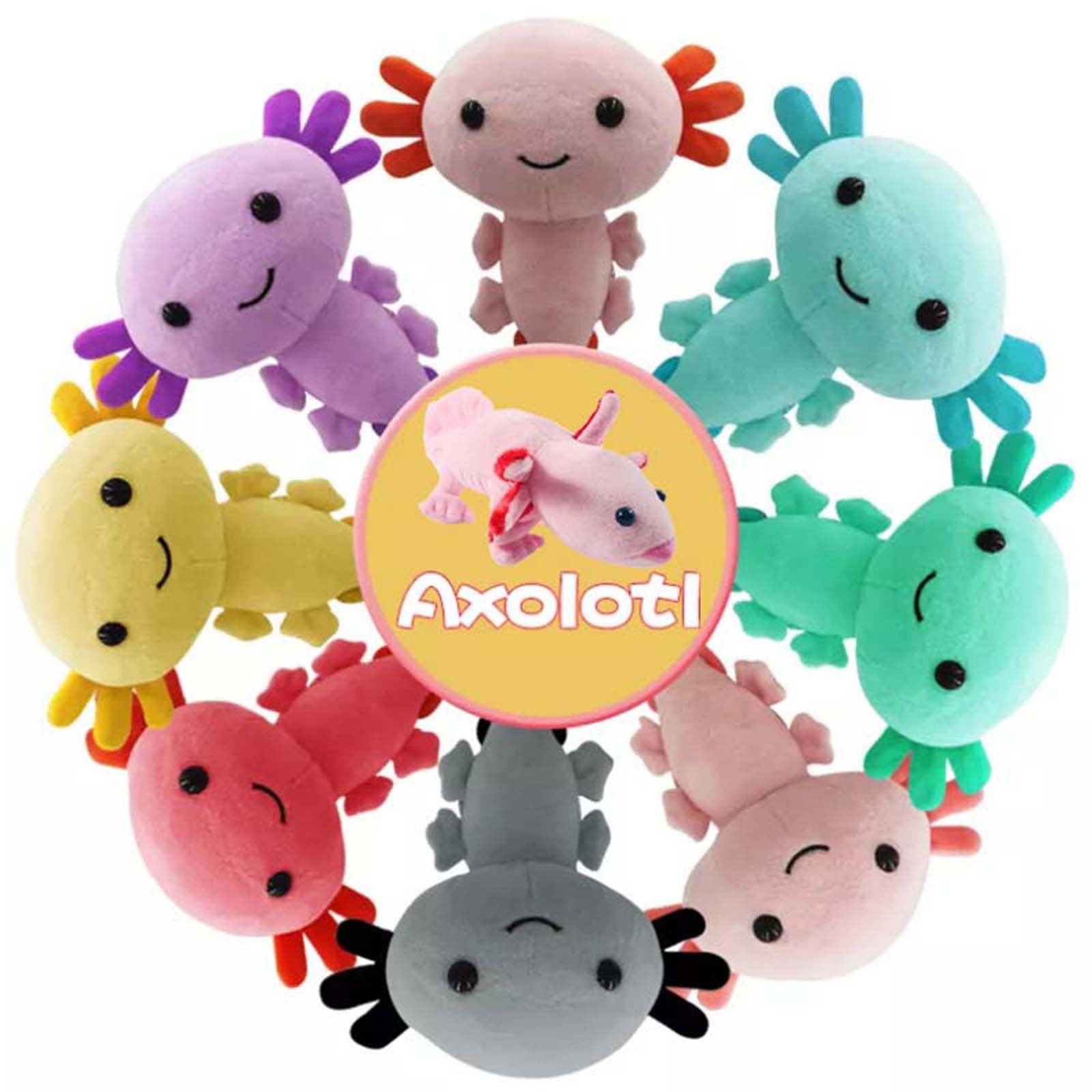 2022 Newest Cartoon Plush Axolotl Plush Toy Kawaii Animal Axolotl Plush Figure Doll Toy Cartoon Pink Stuffed Doll Gifts