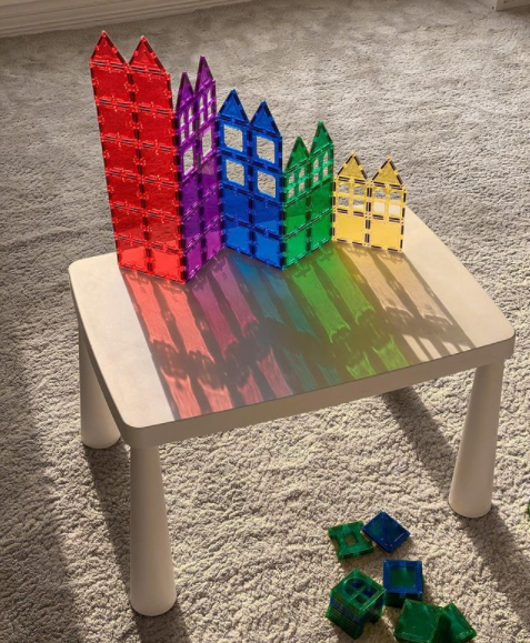 multiple shapes magnetic building tiles 108pcs magnetic building tiles BPA free magnetic blocks educational toys kids