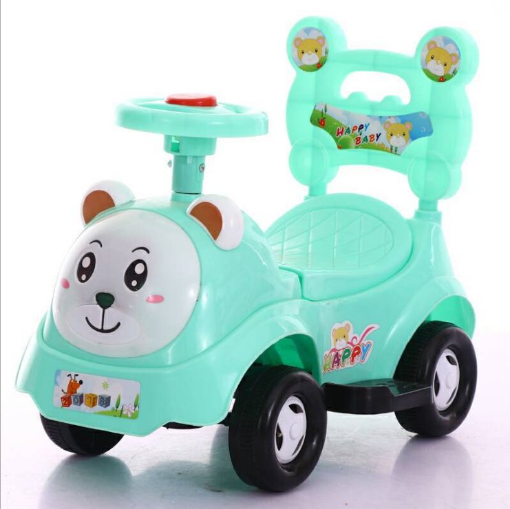 Electric ride on car toy for kids baby with push handle
