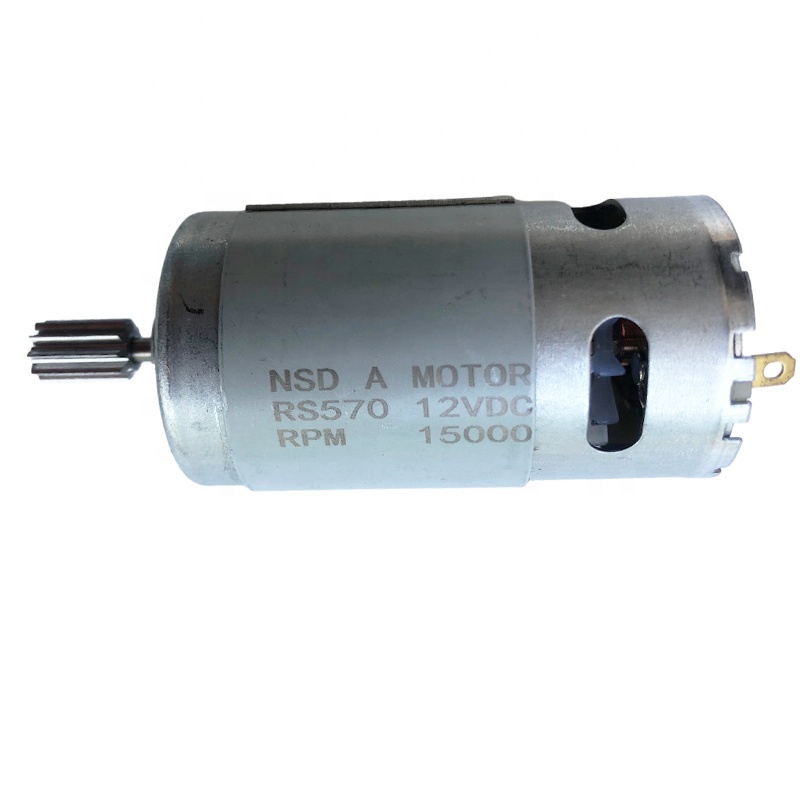 10 tooth 0.86CM RS570 RS555 RS550 high power ride on power wheel children's electric toy car DC motor engine
