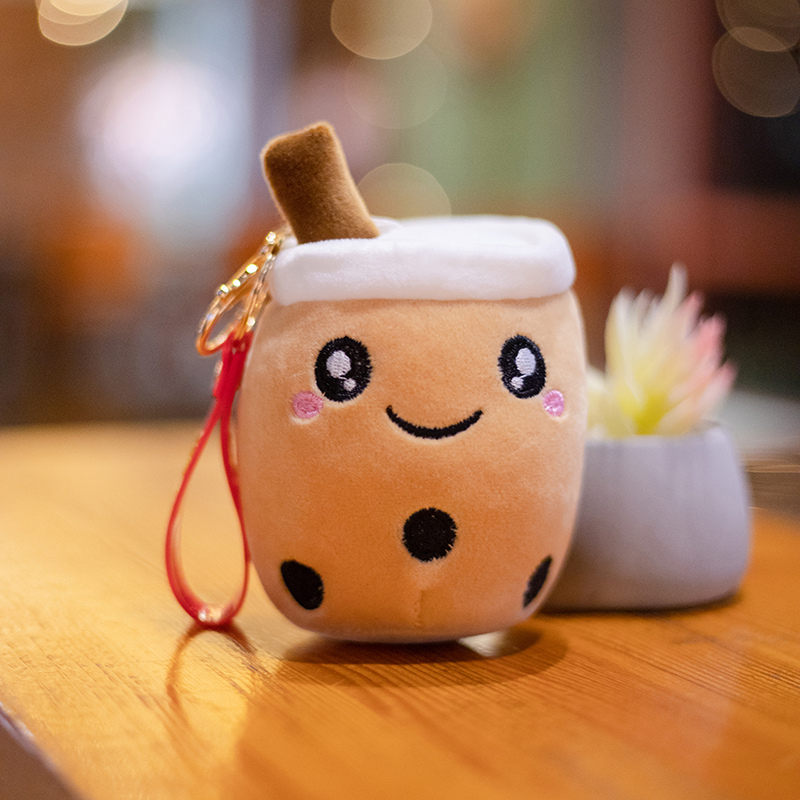  Stuffed Boba Keychain Bubble Milk Tea Peluches Plushie Plush Keychain Toy