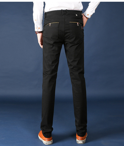 men's business casual pants slim body shows the figure of 