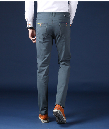 men's business casual pants slim body shows the figure of 