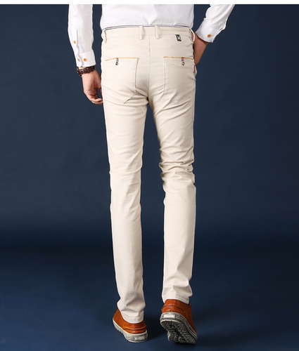 men's business casual pants slim body shows the figure of 