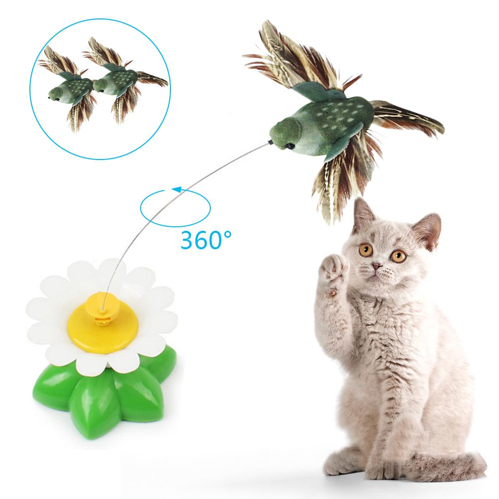 Electric Rotating Colorful Butterfly Bird Cat Dog interactive automatic electron Toy Funny Intelligence Trainning