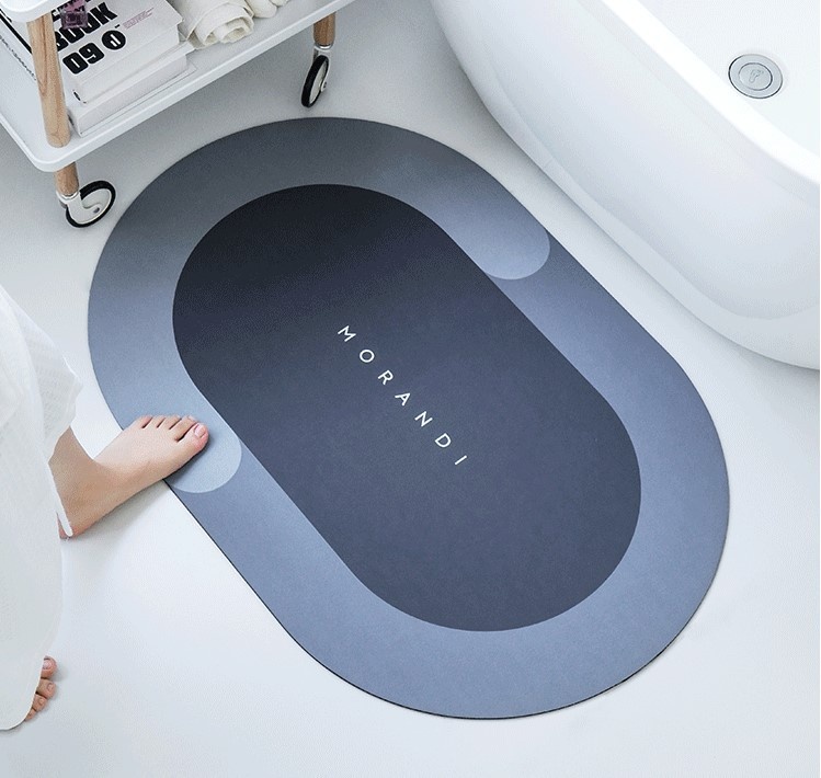 Super Absorbent Floor Mat Quick Drying Non Slip Nordic Style Diatom Mud Bath Mat For Bathroom Floor Dropshipping