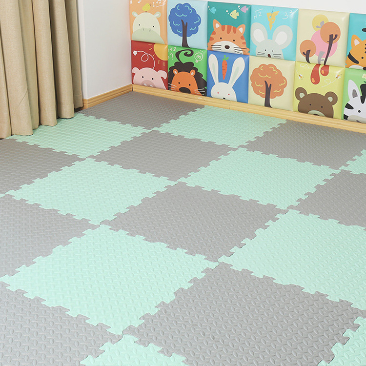 Chocchick  Waterproof Muslin 100X100 Blue Foam Floor Crawl Large Soft  Baby Play Mat For Baby Child