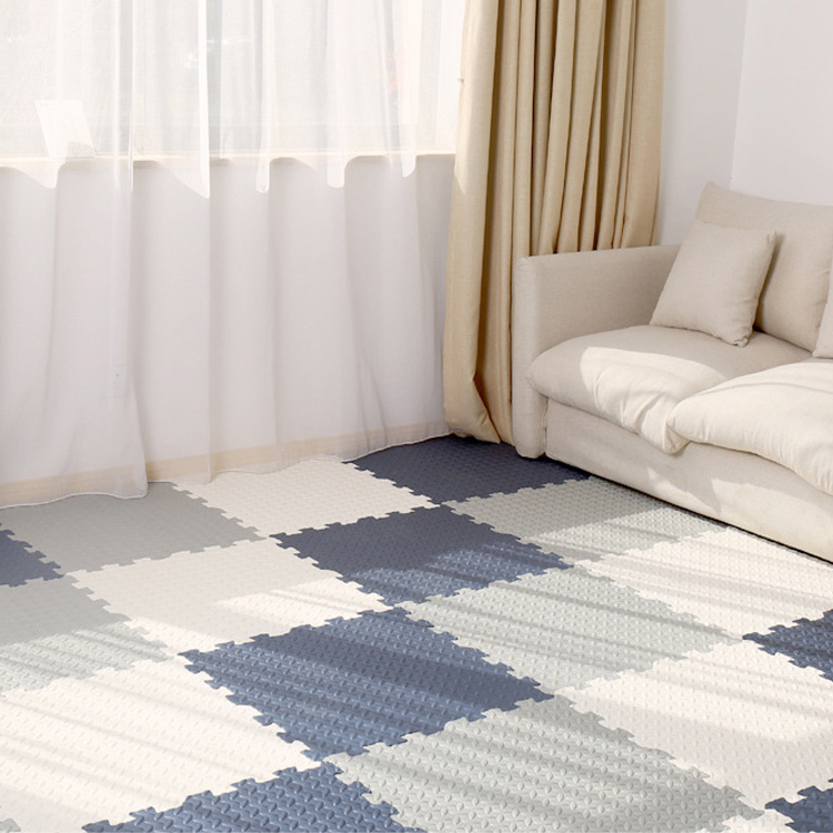 Chocchick  Waterproof Muslin 100X100 Blue Foam Floor Crawl Large Soft  Baby Play Mat For Baby Child