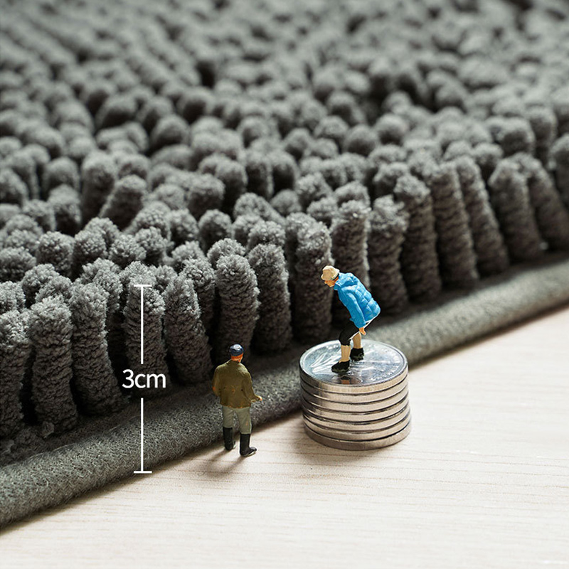 Plush Long Kitchen Rug Non Slip Washable Kitchen Door Floor Area Carpet Soft Super Absorbent Mat for Bathroom