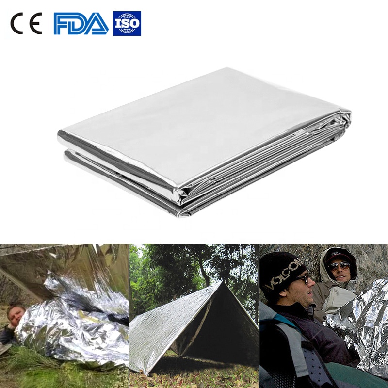 Foil Mylar Thermal Blankets for NASA Hiking Survival  Marathons with ized size Space Blanket