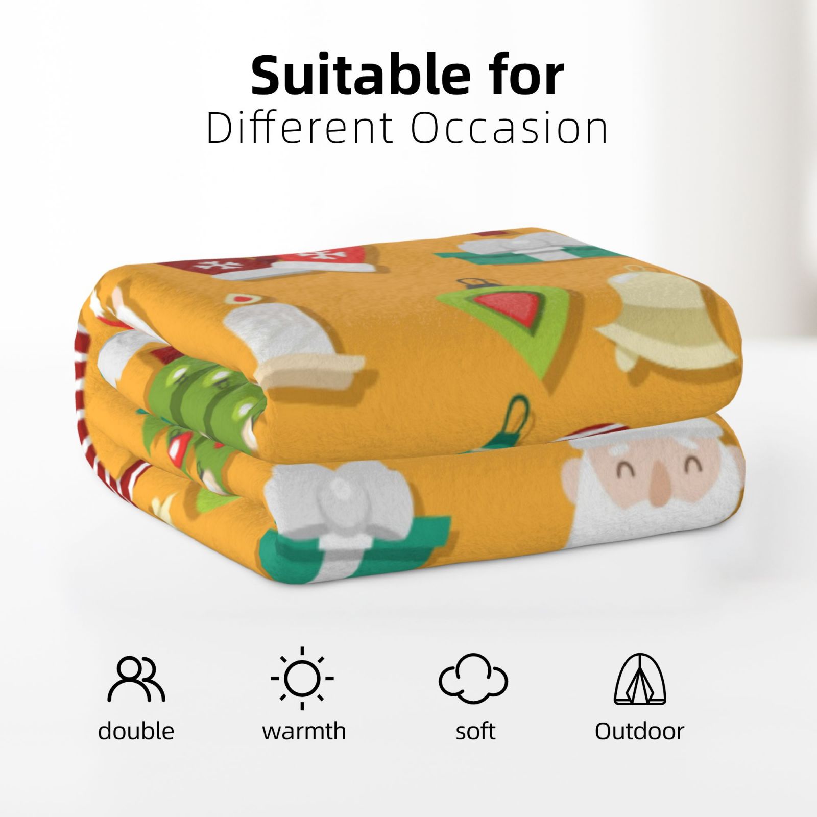 Pet Blanket Machine Washable, Print Design, Super Soft Christmas Throw for Dogs & Cats