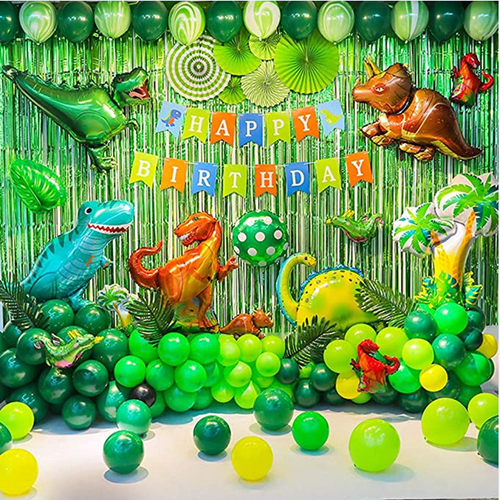 LUCKY Hot Sale 89 PCS Kid Baby Boy Happy Birthday Decorations Favors Set Jungle Dinosaur Party Supplies