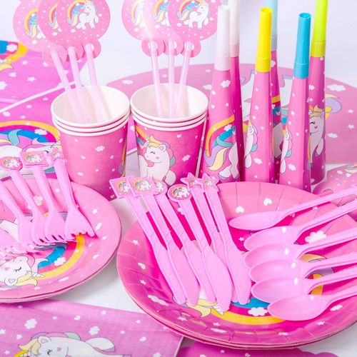 New Arrivals 16pcs Kid Birthday Decorations Favors Unicorn Party Supplies  Princess Party Set Birthday Party Su