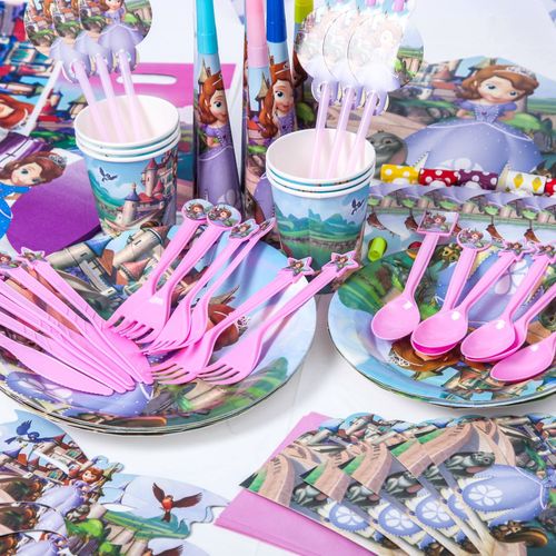 New Arrivals 16pcs Kid Birthday Decorations Favors Unicorn Party Supplies  Princess Party Set Birthday Party Su