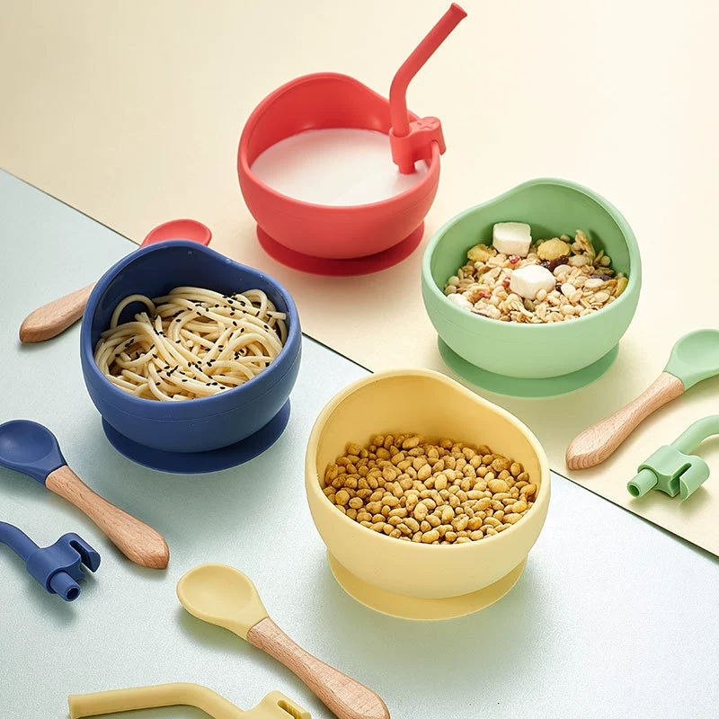 New Design Food Grade Baby Feeding Bowl  Silicone Baby Suction Bowl