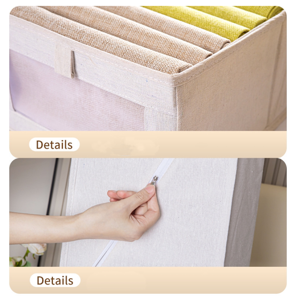 Hot selling Foldable Visible Clothes Storage Box Wardrobe Clothing Organizing Box Drawer Jeans Storage Box