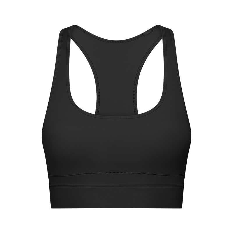 Women High Elastic Shock Proof Sport Bra with Pad Fitness Bandeau Open Back Sports Yoga Bra Racerback Bra 