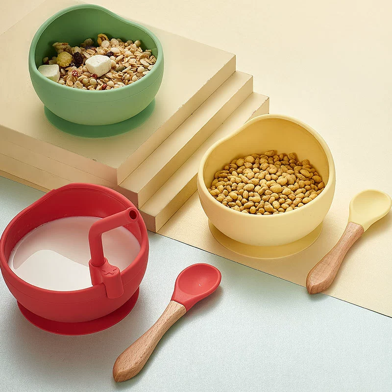 New Design Food Grade Baby Feeding Bowl  Silicone Baby Suction Bowl