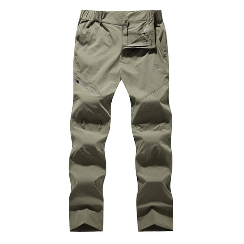  Men's quick dry solid color slim elastic casual hiking trousers sport outdoor pants outdoor waterproof warm pa