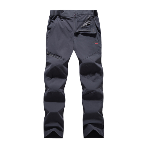 Men's quick dry solid color slim elastic casual hiking trousers sport outdoor pants outdoor waterproof warm pa