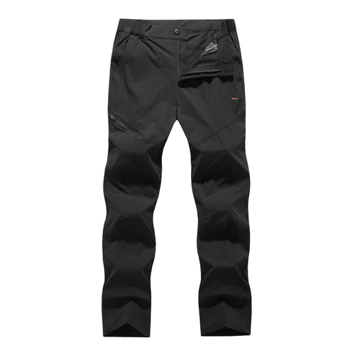 Men's quick dry solid color slim elastic casual hiking trousers sport outdoor pants outdoor waterproof warm pa